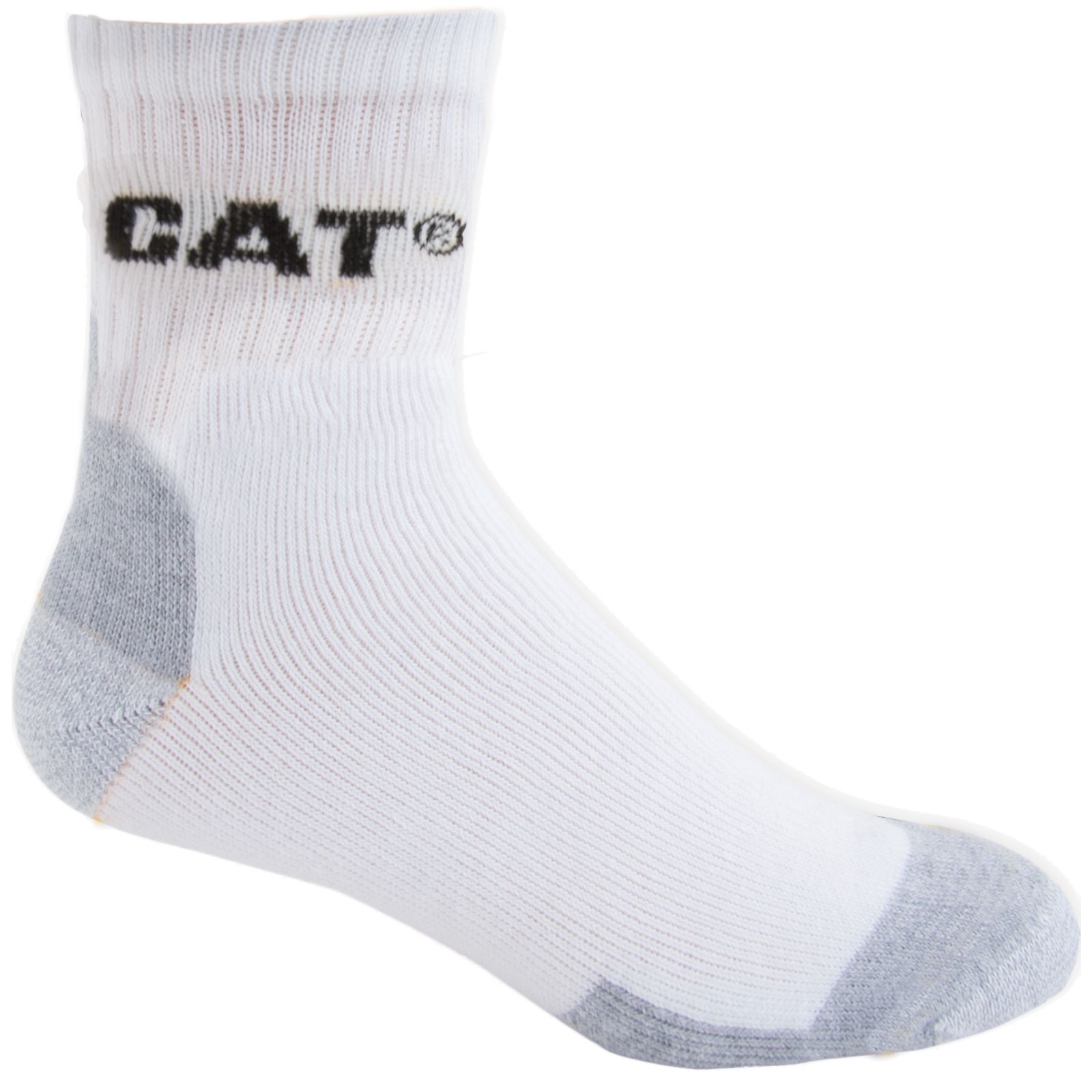 Caterpillar All Season Work Quarter 3-pack - Mens Socks - White - NZ (031QVUNYA)